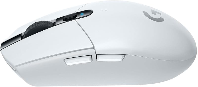 Logitech G305 Lightspeed Wireless Gaming Mouse, Hero 12K Sensor, 12,000 DPI, Lightweight, 6 Programmable Buttons, 250h Battery Life, On-Board Memory, PC/Mac - White