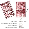 2 Reusable Glass Etching Stencils - Etching Letter Stencils Set - Contemporary Etch Letters Stencils, Neon Alphabet Upper and Lower Case Self Adhesive Etch Stencil with Brush
