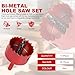 13PCS Hole Saw Sets, 18mm-75mm Bi-Metal Hole Saw, Wood Hole Saw Drill Bit with Hexagon Adapter and Centring Drill, Wood Hole Cutter for Wood, Plastic, Soft Metal, Drywall for Cutting Circular Holes