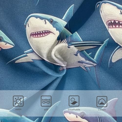 Girls Underwear, Cute Sharks Blue Toddler Panties, Cotton Girls Underwear, 2T–8 Years3