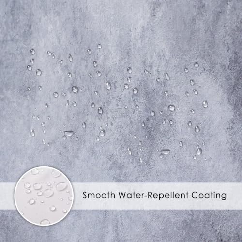 Rideau de douche 90x200cm gris abstrait en tissu polyester imperméable - 6