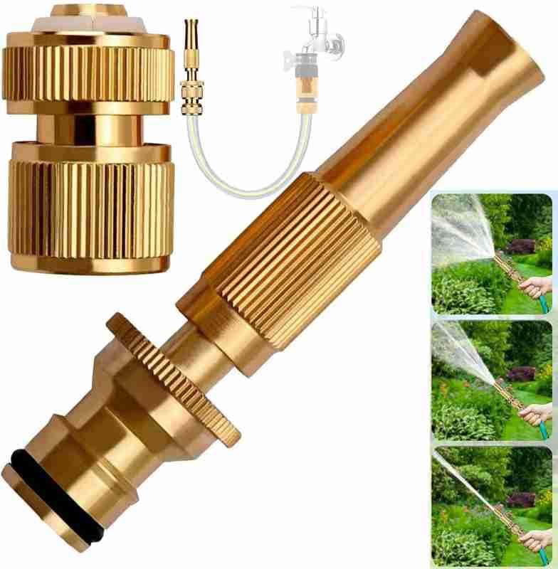 ASHEISH Brass Nozzle Water Spray Gun Water Jet Hose Nozzles Hose Pipe Spray Gun High Pressure Water Gun for Car,Bike,Window Cleaning Sprayer and Plants (Without Hose Pipe & 1 House clamp) (B0D4KJWYGK) Amazon Price History, Amazon Price Tracker