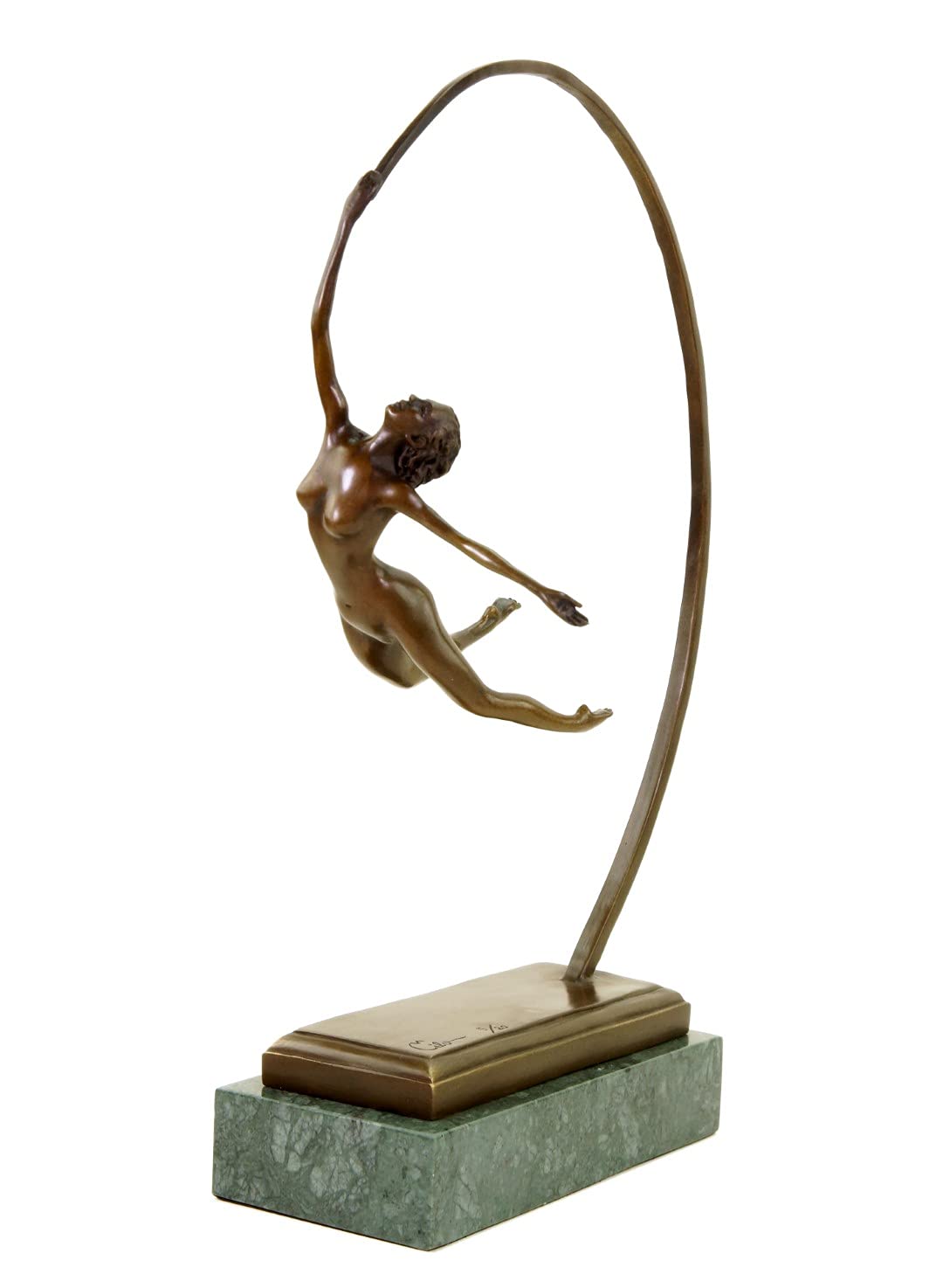 Kunst & Ambiente - Leichtigkeit des Seins - signiert Milo - Limitierte Bronzestatue - limitiert - nummeriert - Frauenakt aus Bronze - braun - Skulpturen online kaufen - Modern Art