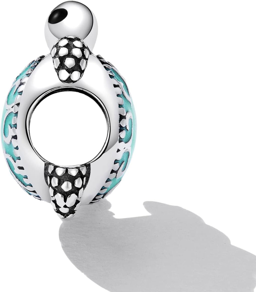 Longevity Sea Turtle Charm 925 Sterling Silver Charm Fits For Pandora Bracelet Necklace