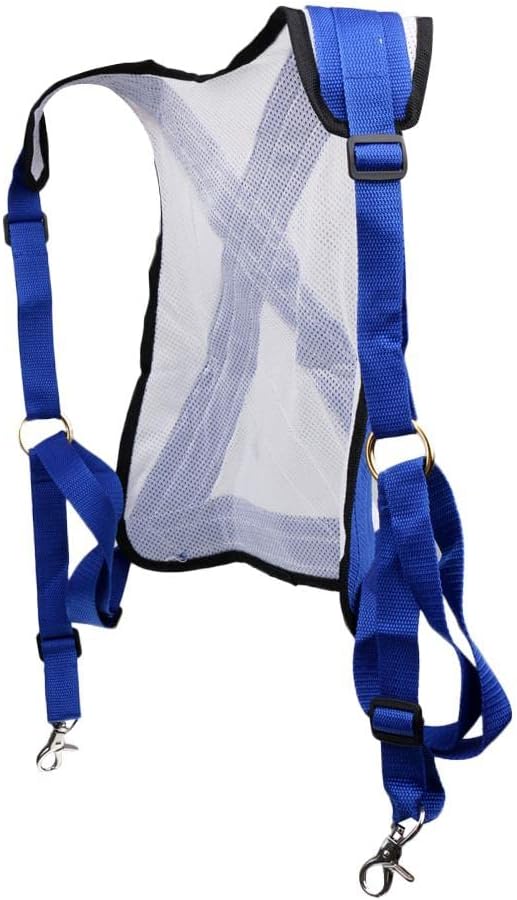 Adjustable Soft Mesh Fishing Shoulder Harness Promotes Load Distribution- s Sprains - Comfortable and Breathable - White Blue - Fits up to 150cm - Shoulder Fatigue - for Stand-