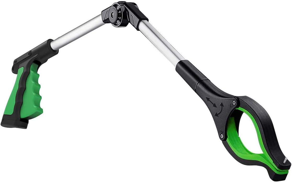 Tool, 31 Inch Foldable Litter Picker, 90° Rotating Head Reaching Assist Tool for Trash Pick Up, Arm Extension for Disabled