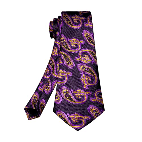 Image of 5PCS Mens Premium Silk Tie, Pocket Square, Cufflinks, Drilled Tie Ring and Lapel Pin Set for Wedding Groom Party