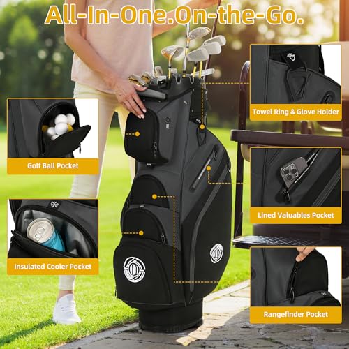Shopsource Golf Cart Bag review - 14-Way Top Cart Bag with Full-Length Dividers Image 4