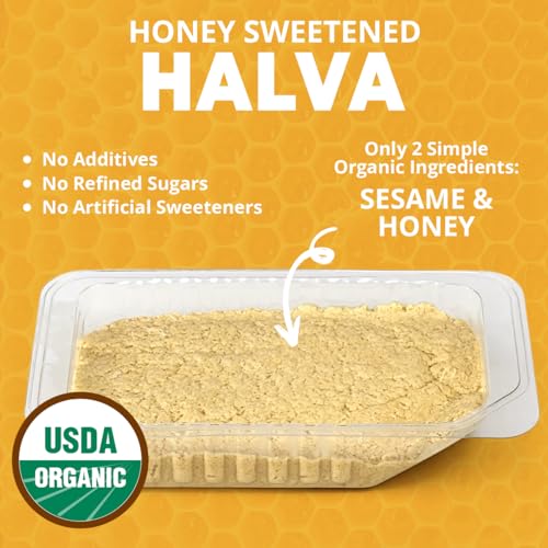 OhGoodness! Organic Honey Halva - 3 Pack - Only TWO Simple Ingredients, Melt-in-Mouth Snack & Dessert, Honey Sweetened Treat Paleo & SCD Approved - (Honey - Organic Original) 75g - Thumbnail 2