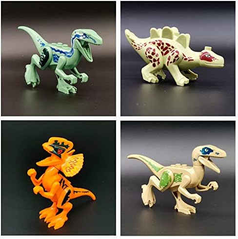 Miniatura 6 de Toysvill Dinosaurio Jurassic World - Juguetes de bloques de construcción (juego de 20 piezas) con piezas móviles
