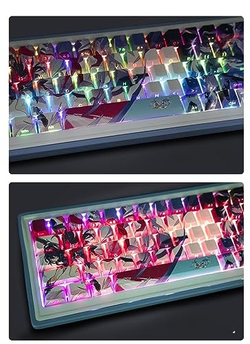 Teclas mecánicas Honkai Seele retroiluminadas en perfil Cherry con 135 teclas de PBT 4