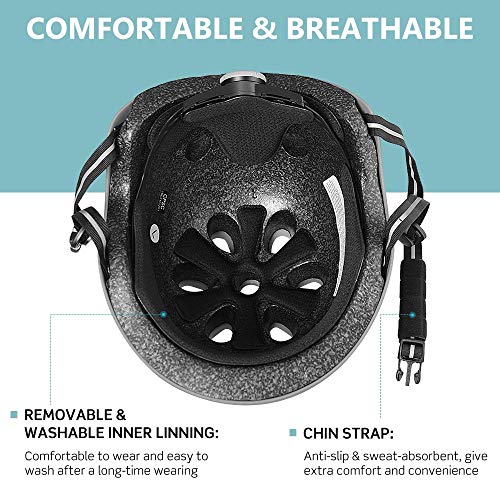image for ZIONOR H3 Skateboard Helmet - CPSC Certified Bike Helmet for Kids/Yout