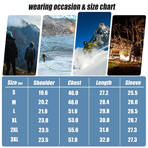 Sposulei Winter Jackets Coats For Mens Ski Snow Rain Windbreaker Waterproof Jackets Warm Fleece Lined Sports Coats Black Xx-Large #TOP5