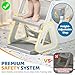 Orzbow 2-IN-1 Potty Training Toilet Seat with Step Stool for Toddler, Stability Training Potty Seat for Kids Boys Girls with Splash Guard and Anti-Slip Pad, Adjustable Ladder & Potty Seat Height, Grey