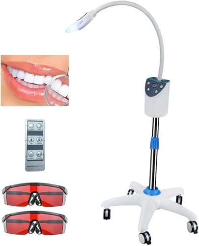 Fencia Luz de blanqueamiento dental móvil, máquina aceleradora de blanqueamiento en frío LED, máquina de lámpara de blanqueamiento dental de cuidado