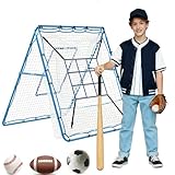 EliteEdge 2-in-1 Pitching Net and Rebound Trainer, Baseball Practice Return Screen for Pitching Practice