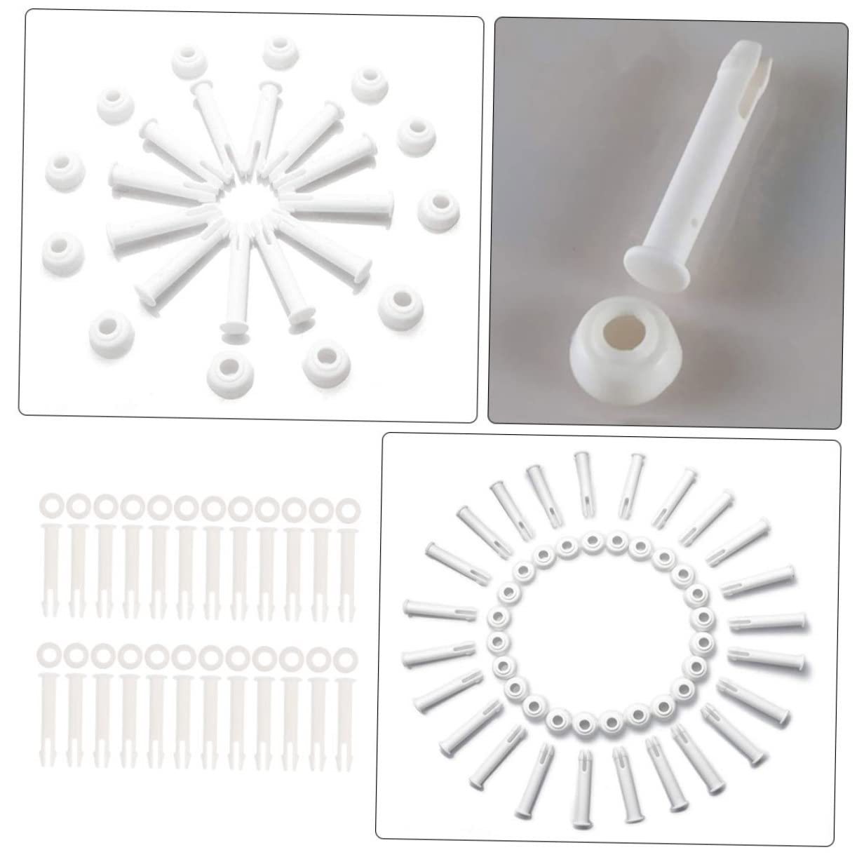 BESTonZON 2 Series Conector De Piscina De Plástico Pasadores Desmontables para Repuestos De Instalación Sin Herramientas Accesorios 24 Piezas*2