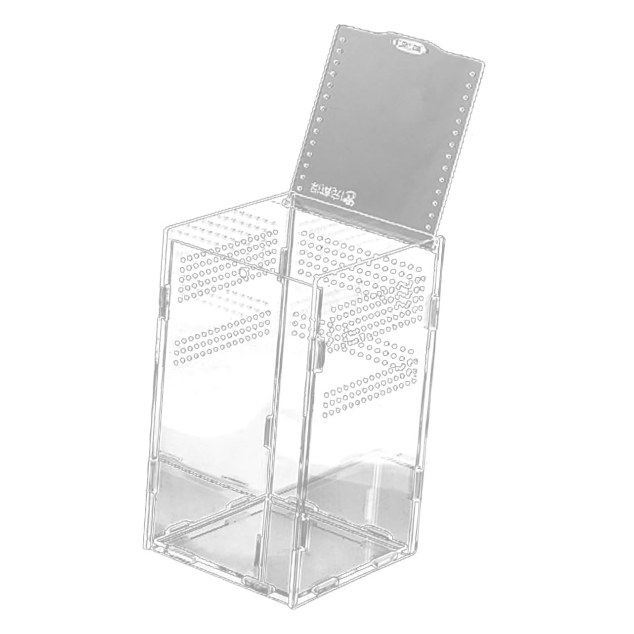 Magnetische Durchsichtige Acryl Reptilien Zuchtbox mit Stabilem Belüftungssystem für Soldatenkrabben und Skorpione Terrarium Zubehör