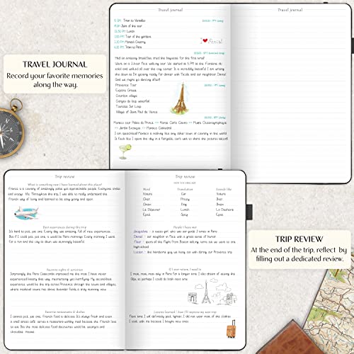Legend Travel Planner – Vacation Itinerary Organizer For Solo Travel & Couples – Travelling Journal For Women & Men – Traveling Log With Expense Tracker & Packing List – Hardcover (Black) #TOP5