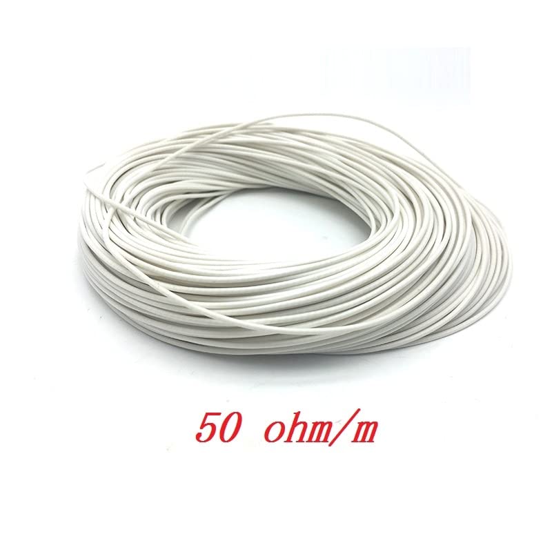 Cable calefactor de caucho de silicona de bajo voltaje de 50 m - Cable calefactor eléctrico for almohadillas térmicas, tapetes y más(100mx50Ohm)
