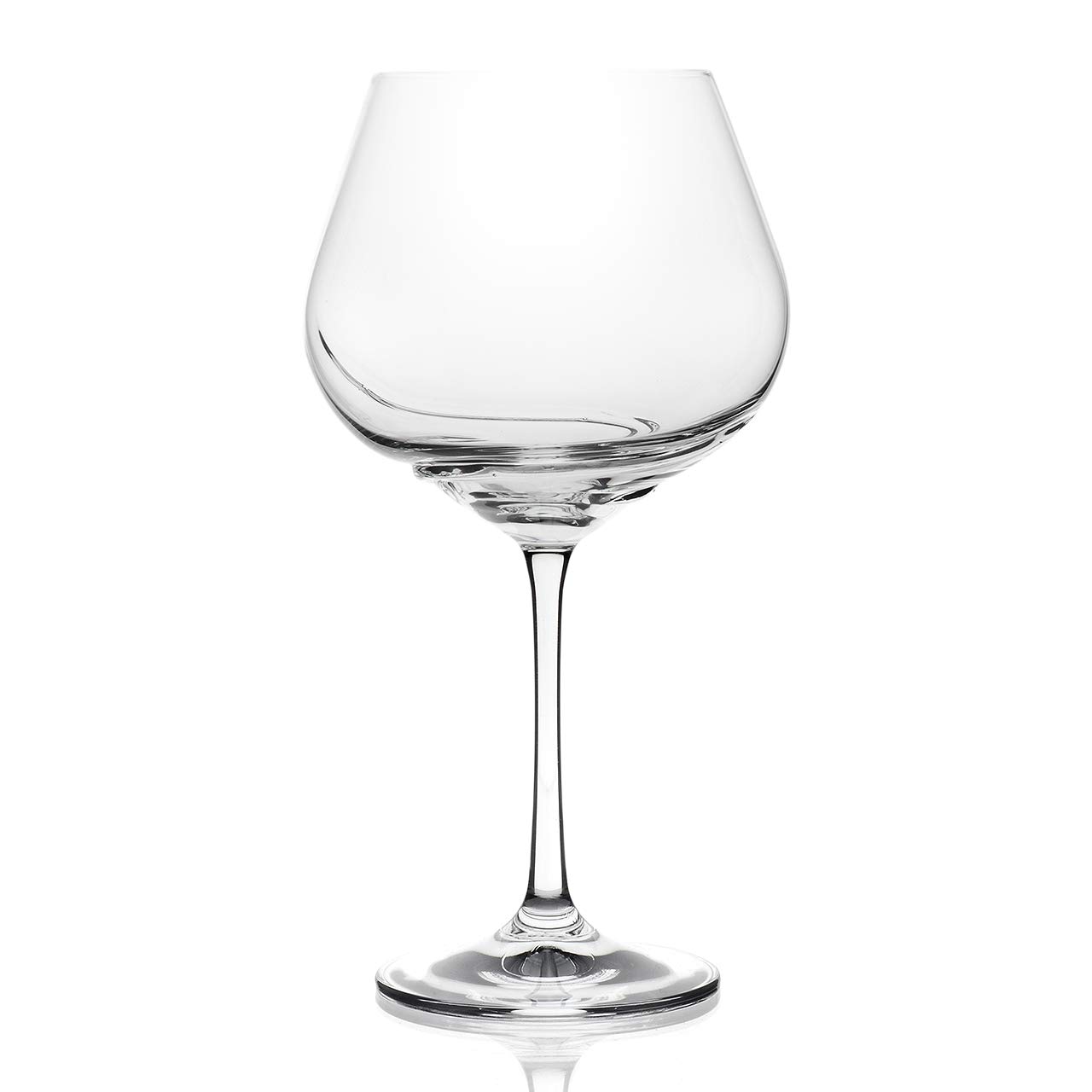 Lot De 6 Verres à Vin Bar Amigos Turbulence - Cristal De Bohême, Forme Vague Pour Aération - 570 Ml - Design Unique