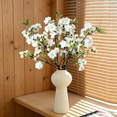 Bogoro Fleurs Artificielles,3 Pièces 49 cm Fleurs Artificielles Sakura,Fleurs de Cerisier à Longues Tiges Fleur Artificielle,Convient pour la Décoration de...