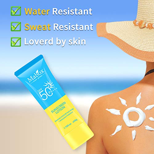 Mabox Skin Dry Touch Sunscreen Broad Spectrum Spf 50, Oil Free Face Sunscreen, Non-Greasy Sunscreen Lotion #TOP1