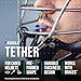 SISU Tether Adult Mouthguard, Charcoal Black - Pre-Formed Protection with Strap for Football, Hockey, Lacrosse, Caged-Helmet Sports - Remoldable Up to 20 Times - Works for Braces - Non Toxic