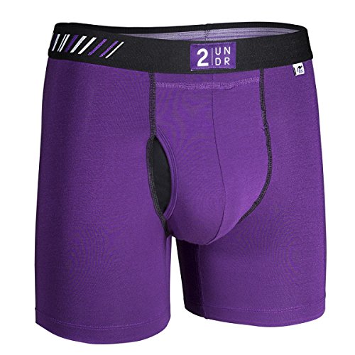 2Undr Men's Swing Shift Boxer Briefs (Purple, Large) #TOP11