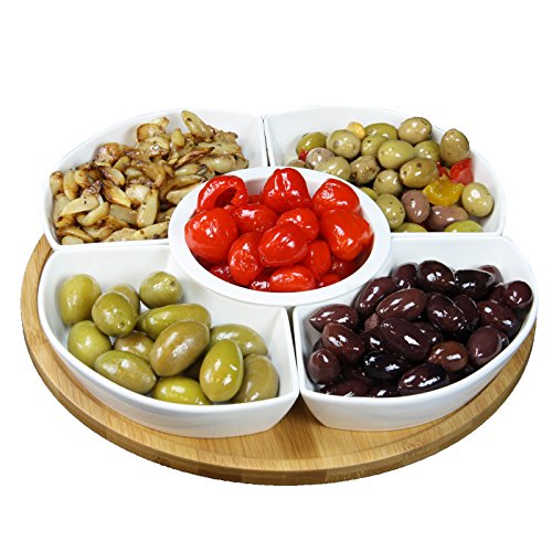 Elama Signature 12 1/4 Inch 6pc Lazy Susan Appetizer and Condiment Server Set by Elama - Used condition - US$17.80
