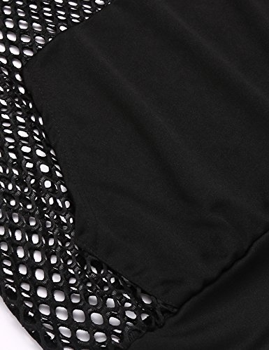 Coofandy Men's Sexy Fishnet See Through Tank Top Muscle Workout T Shirt Mesh Transparent Tees Top (Large, 02-Black #TOP3