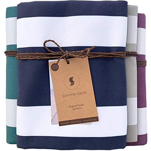 SummerSand Microfiber Beach Towel Sand Free 63x31.5in - Odorless Quick Dry Towel