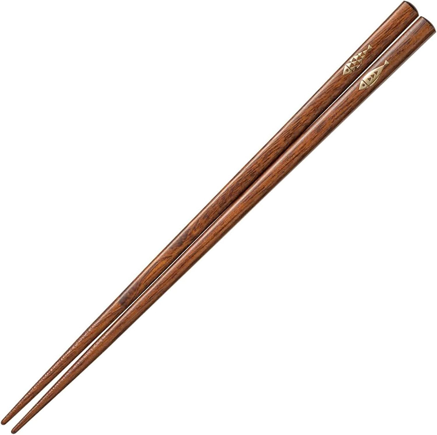 Sunlife S-04243 Fish Stewart Chopsticks for Adults, Dishwasher-Safe, Gift, Pair Set, Silver, Gold, 8.9 inches (22.5 cm), Made in Japan