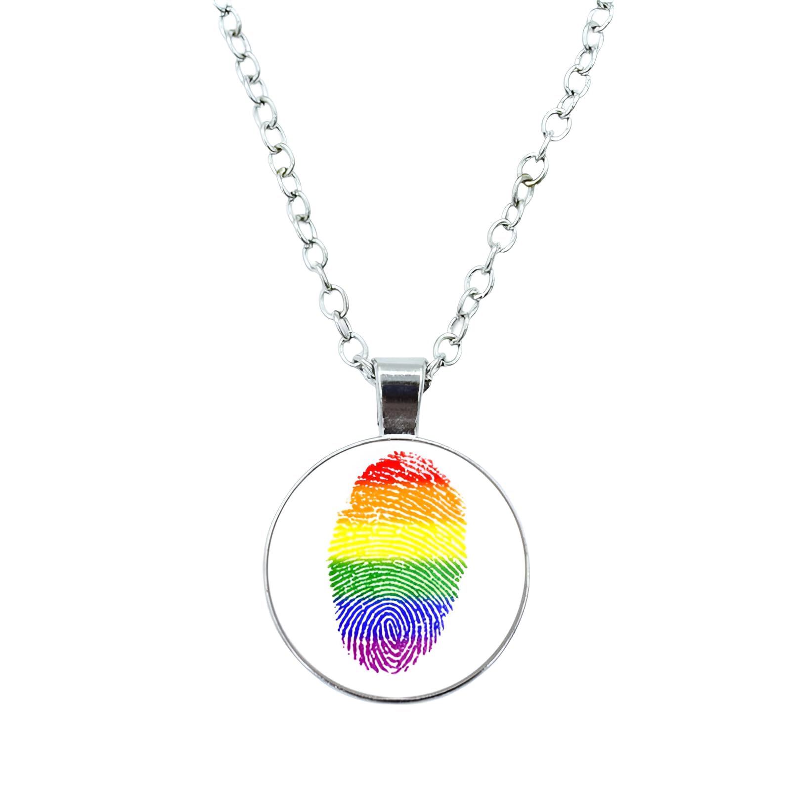 Collier trans en argent 925 anti-allergie avec pendentif pride - 7