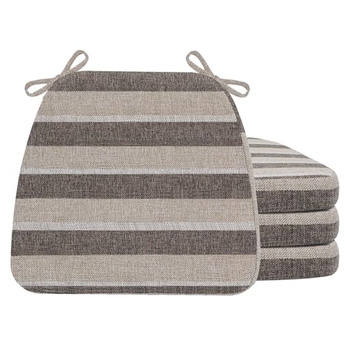 Image of AAAAAcessories Chair Cushions for Dining Chairs, 17 x 16 x 2 in, Set of 4