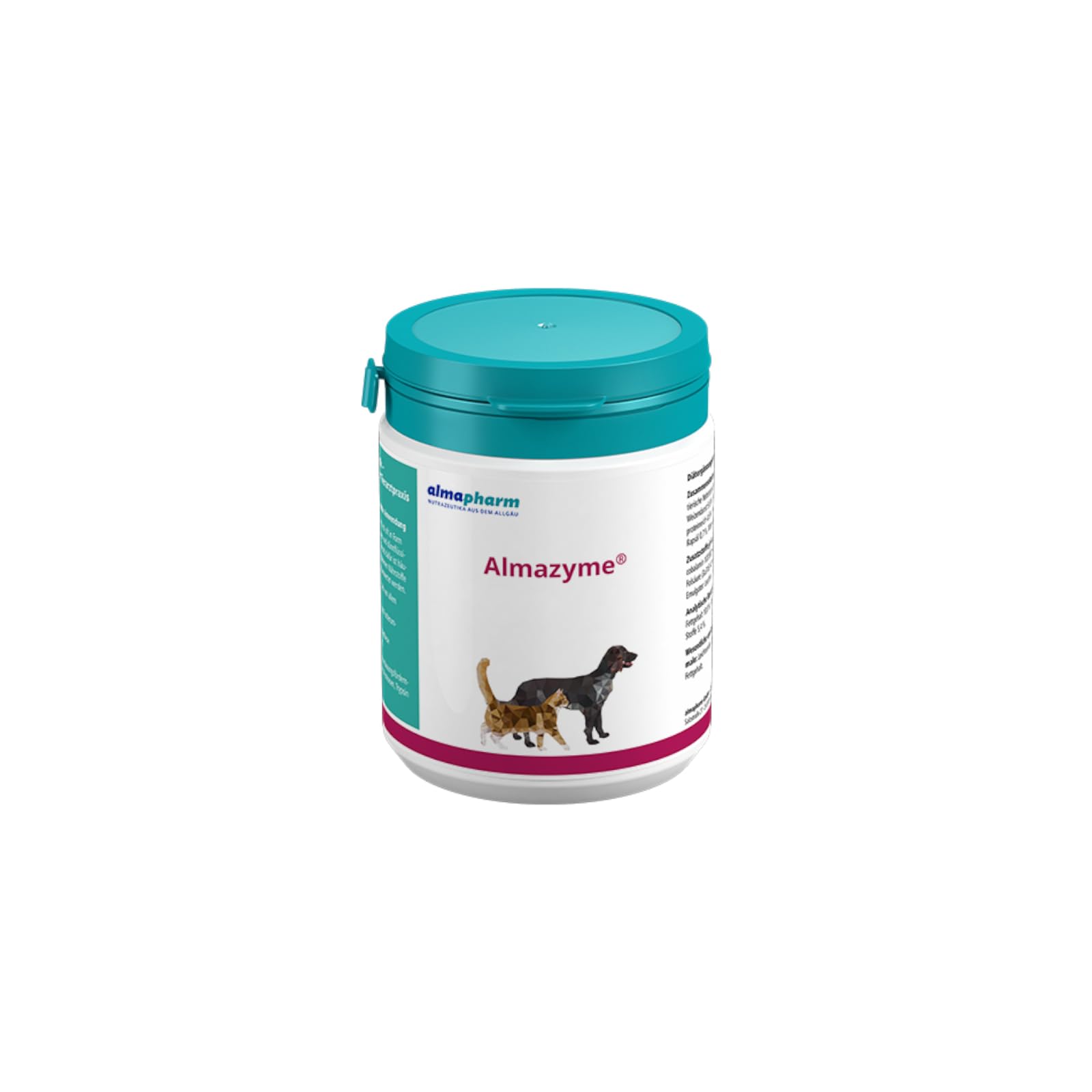 almapharm Almazyme Pulver | 120 g | Ergänzungsfuttermittel für Hunde und Katzen | Reich an Enzymen