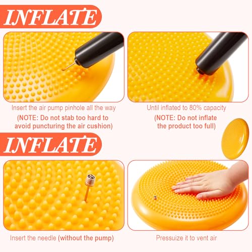 Image of Libima 4 Pcs Wiggle Seat for Kids Inflated Wobble Cushion