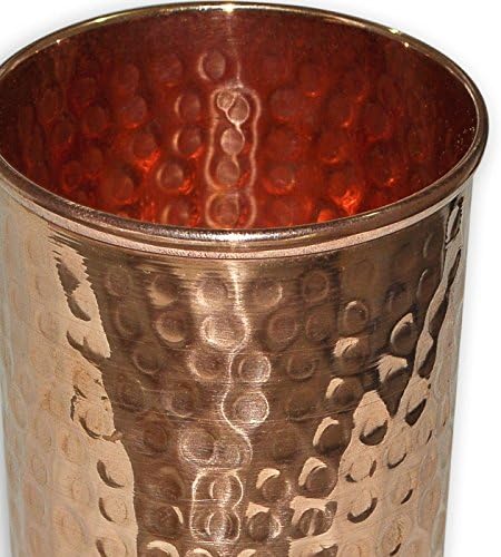 Handmade Pure Copper Glass Cup for Water India (Pack of 4)