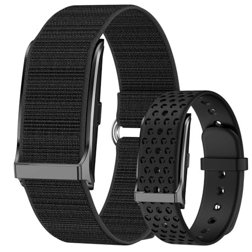 HERFST Smart Health Wristband, Bluetooth Connected Wearable Fitness Tracker, 1ATM Water Resistant, Smart Bracelet, Multiple Data Monitoring Functions, Sleep & Step, 127 Exercise Modes, 2 Bands