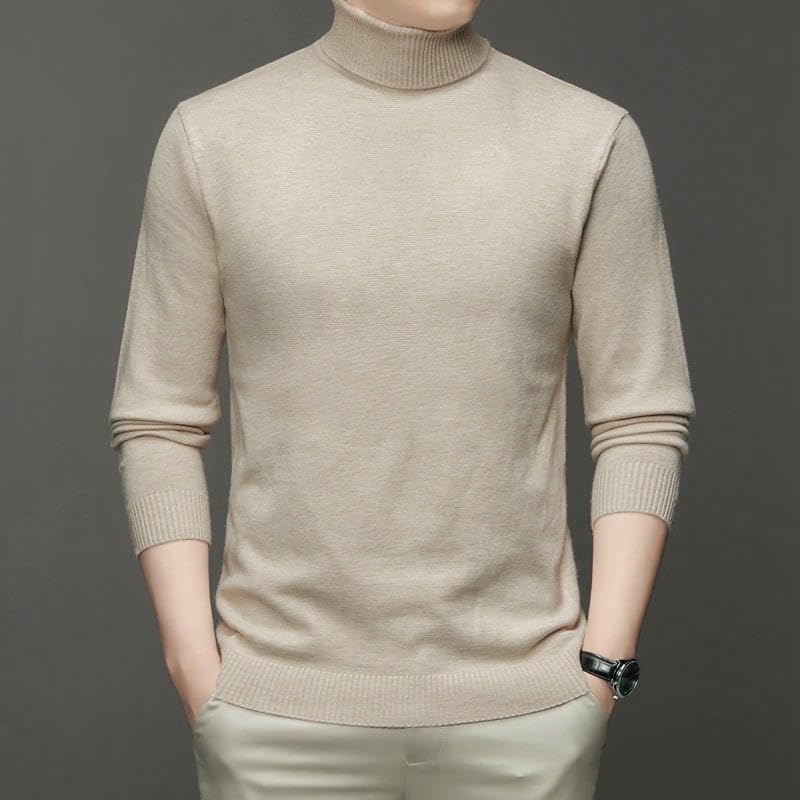 Pull col montant homme chic et polyvalent à manches longues - 4