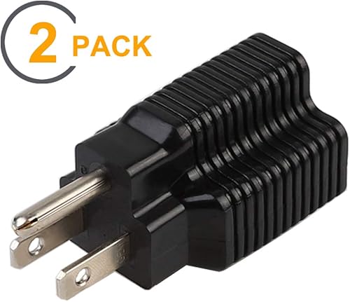 Miniatura 8 de Paquete de 3 adaptadores de enchufe Nema de 15 amperios a 20 amperios, listado ETL, NEMA 5-15P a 5-1520R (peine de 20 amperios T Blade) 15 Amp