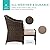 Best Choice Products 5-Piece Outdoor Patio Furniture Set, No Assembly Required Wicker Conversation Bistro & Storage Table for Backyard, Porch, Balcony w/Space-Saving Design - Brown/Beige