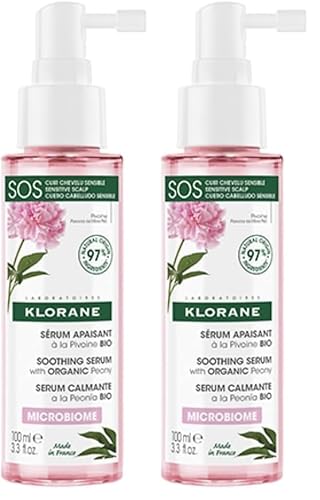 Klorane Sos Soothing Serum With Organic Peony 100ML - Sensitive Scalp (Pack of 2)