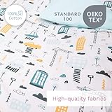 2 Piece Baby Children Quilt Duvet & Pillow Set 80x70 cm to fit Crib or Pram (City) - Image 8