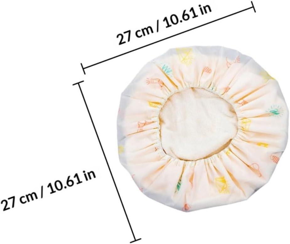 FRCOLOR PEVA Double Tier Dry Hair Hat for Women, Travel Hair Care