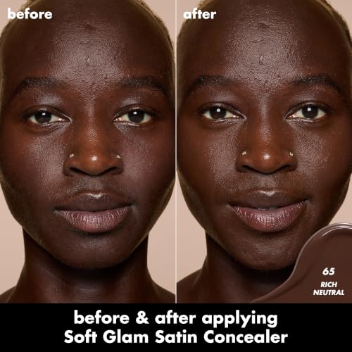 Image of e.l.f. Soft Glam Satin Concealer, Medium Coverage For Blemishes & Under-Eye, Crease-Resistant, Long Lasting, Vegan & Cruelty-Free, 65 Rich Neutral
