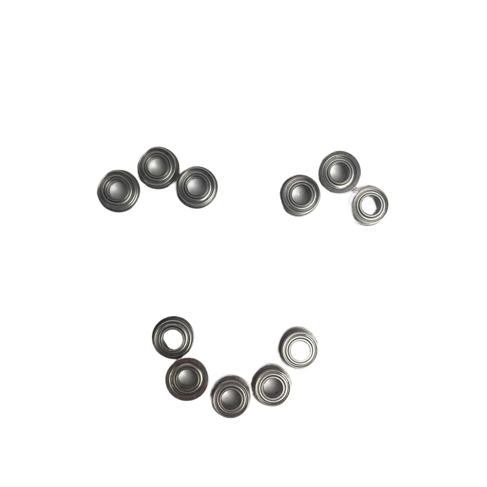 NOBIRTBSA 10PCS F687ZZ Flange Bearing 7x14x5 mm ABEC-1 F687 Z ZZ Flange Ball Bearing