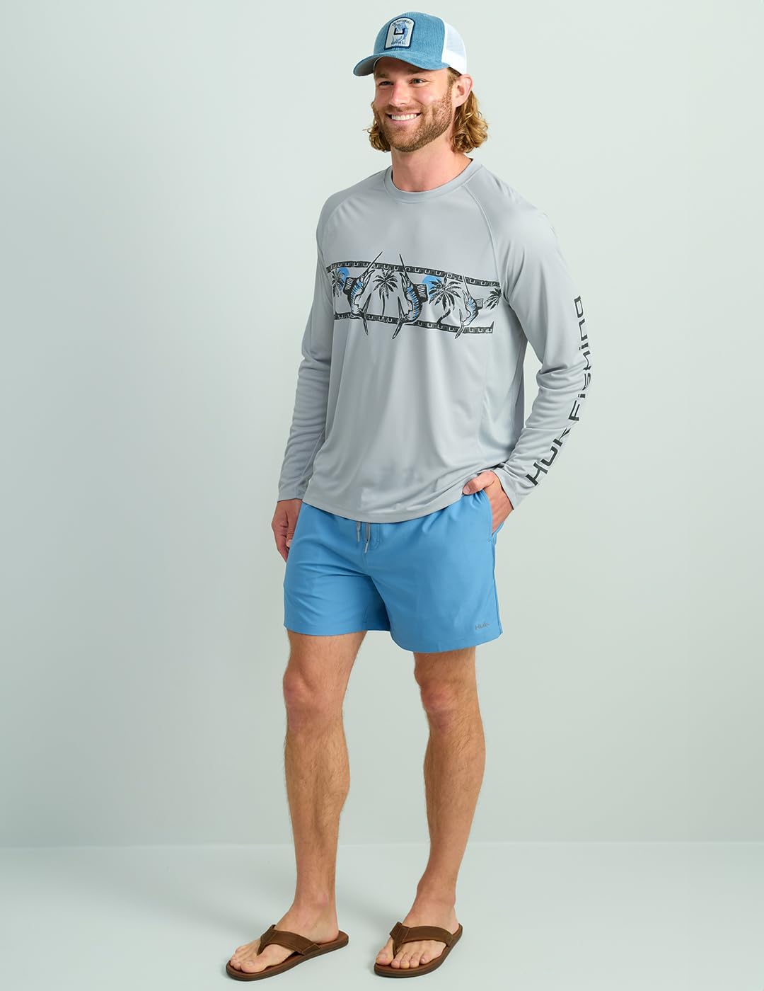 HUK mens Kc Scott Patterned Pursuit Hoodie, Hooded Fishing Shirt - Image 4