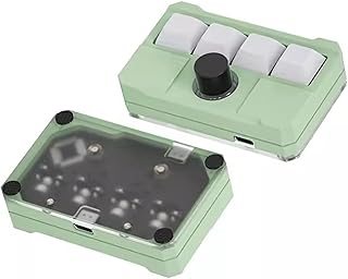 Programming Macro Keyboard, Mini Customize Mechanical Keyboard, 4 Keys and 1 Knob, RGB Gaming Mechanical Hotswap Keyboard, for Windows PC Laptop