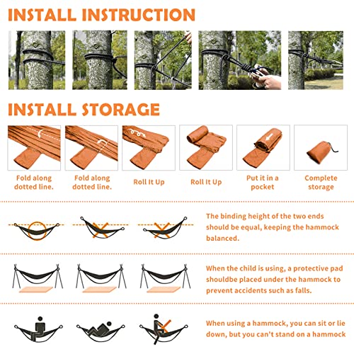 Outdoor Camping Hammock Camouflage Camo Grey Double & Single Hammocks With 2 Tree Straps, Lightweight & Portable Yet Heavy Duty Nylon Hammocks For Backpacking, Travel, Beach, Backyard, Patio, Hiking #TOP5